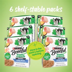 Purina Beneful Freshly Prepared Classics Turkey Dinner with Sweet Potatoes & Green Beans Loaf Dog Food, 9.5-oz carton, 6 count slide 2 of 8