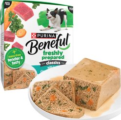 Purina Beneful Freshly Prepared High Protein Classics with Lamb, Kale & Carrots Chunks in Gravy Wet Dog Food, 9.5-oz carton, 6 count