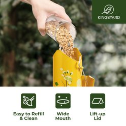 Kingsyard Metal Tube Wild Bird Feeder for Small Birds, Golden Yellow slide 2 of 6