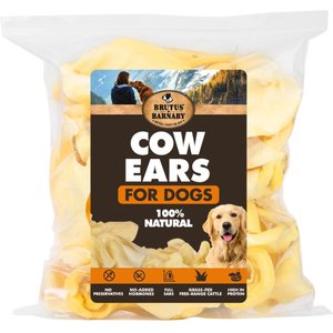 Brutus & Barnaby Premium Whole Cow Ears Puppy Natural Dog Chew - 25 count