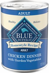 Blue Buffalo Homestyle Recipe Chicken Dinner with Garden Vegetables & Brown Rice Canned Dog Food, 12.5-oz, case of 12