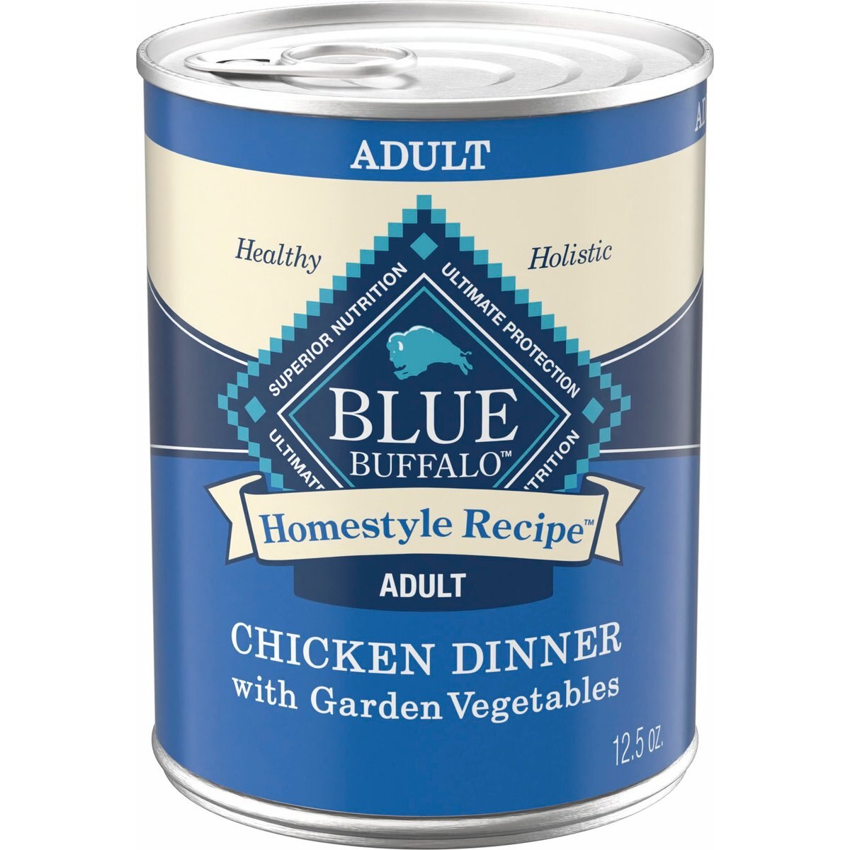 Blue Buffalo Homestyle Recipe Chicken Dinner with Garden Vegetables & Brown Rice Canned Dog Food, 12.5-oz can, bundle of 24