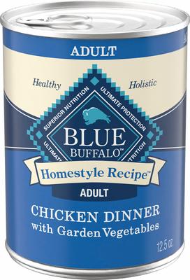 Blue Buffalo Homestyle Recipe Chicken Dinner with Garden Vegetables & Brown Rice Canned Dog Food, 12.5-oz, case of 12