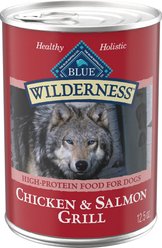 Blue Buffalo Wilderness Chicken & Salmon High-Protein Grain-Free Adult Canned Dog Food, 12.5-oz, case of 12