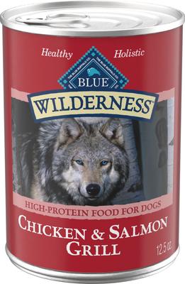 Blue Buffalo Wilderness Chicken & Salmon High-Protein Grain-Free Adult Canned Dog Food, 12.5-oz, case of 12