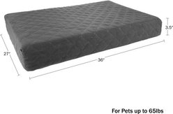 Pet Adobe Waterproof Indoor/Outdoor Memory Foam Dog Bed, Gray, Large slide 2 of 5