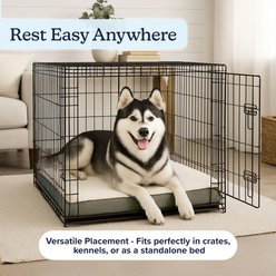 Pet Adobe Memory Orthopedic Foam Bolster Dog Bed with Removable Cover, X-Large, Gray slide 2 of 8