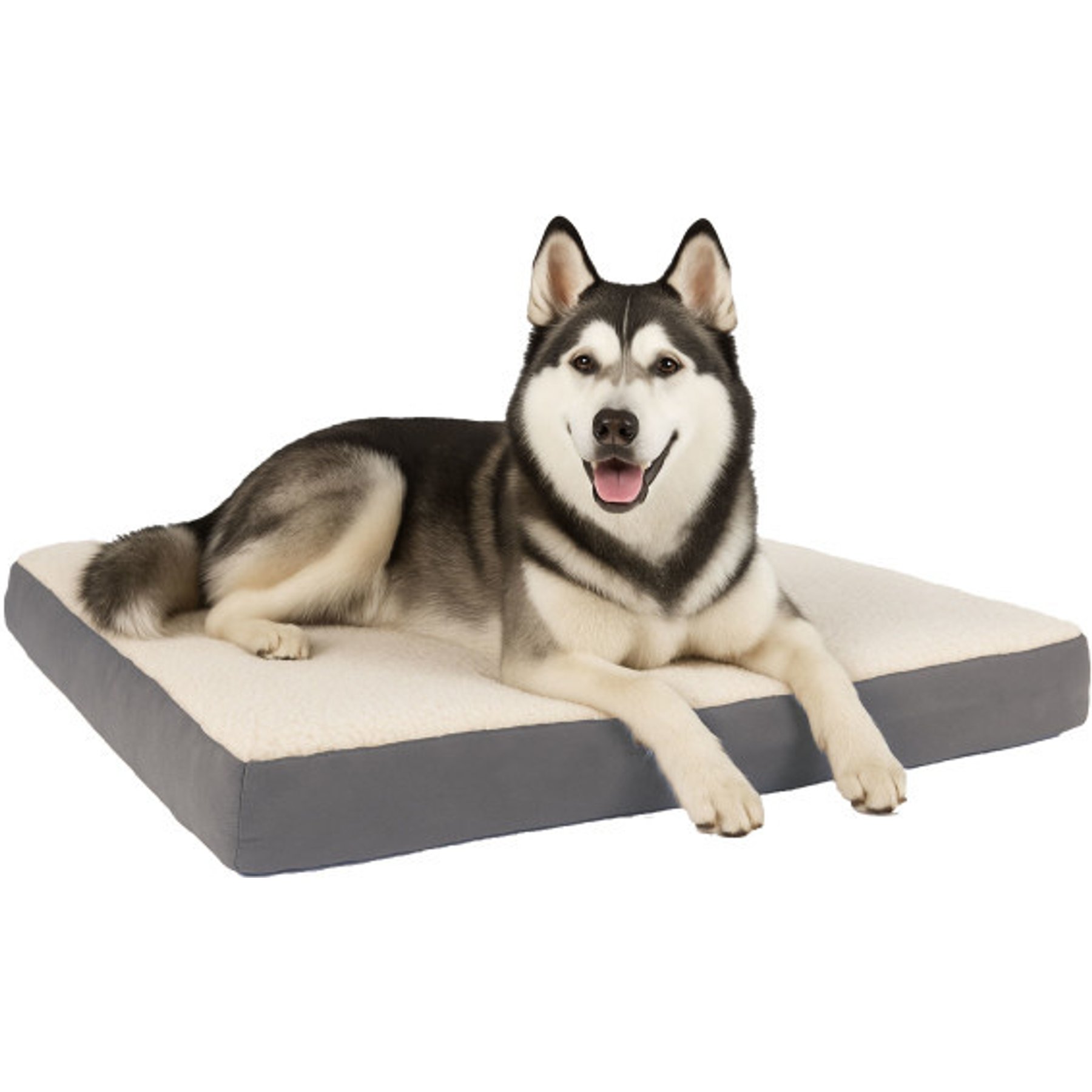 Pet Adobe Memory Orthopedic Foam Bolster Dog Bed with Removable Cover, X-Large, Gray