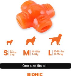 Bionic High-Visibility Tough Chewer Treat Dispenser Dog Toy, Orange slide 2 of 9