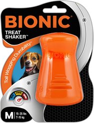Bionic Tough Chewer Treat Dispenser Dog Toy, Orange, Medium