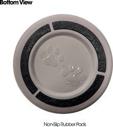PetRageous Designs Capri Dishwasher Safe Stainless Steel Non-Slip Cat Bowl with Bone Pattern, Taupe, Small: 1.75-cup slide 2 of 4