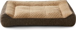 MIXJOY Orthopedic Rabbit Fur Quilted Sofa Style Removable Cover Bolster Dog Bed, Brown, XX-Large slide 2 of 8