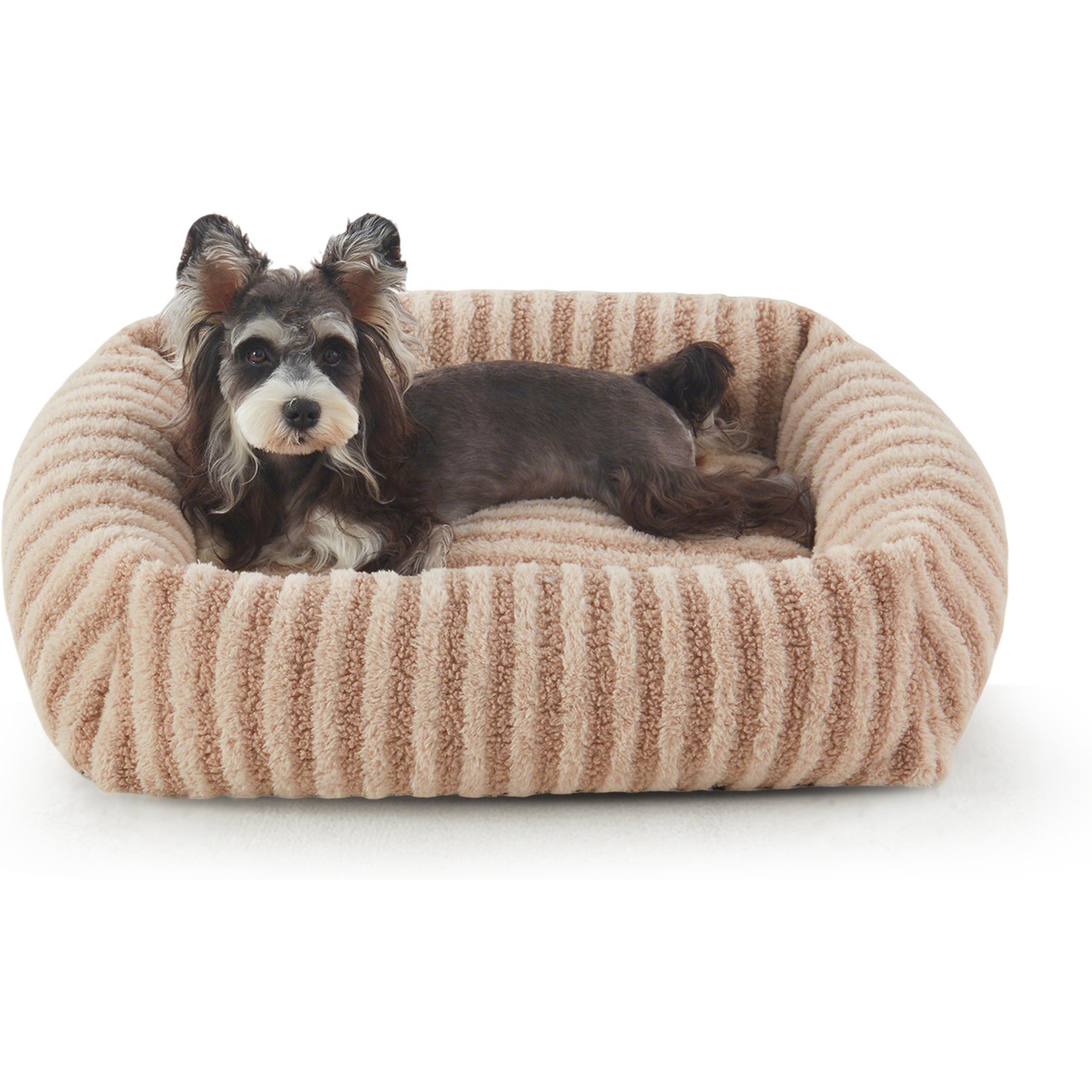 MIXJOY Square Raised Waterproof Dog Bed with Removable Cover & Non-Slip Base, Brown, X-Small
