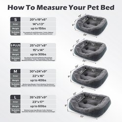 MIXJOY Corduroy Orthopedic Machine Washable Bolster Dog Bed with Anti-Slip Bottom, Dark Grey, Small Plus slide 2 of 8