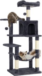 FEANDREA Plush Cat Tree & Condo, 56.3-in, Smoky Gray