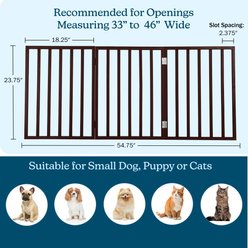 Pet Adobe 3-Panel Indoor Foldable Dog Gate, Brown slide 2 of 6