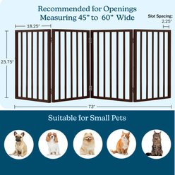 Pet Adobe 4-Panel Indoor Foldable Dog Gate, Brown, 73 x 23.75-in slide 2 of 6