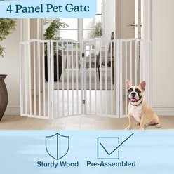 Pet Adobe 4-Panel Indoor Foldable Dog Gate, White, 72 x 32-in slide 2 of 6