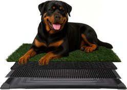 Pet Adobe Washable Artificial Grass Dog Pee Pad with Tray, X-Large: 41 x 27-in