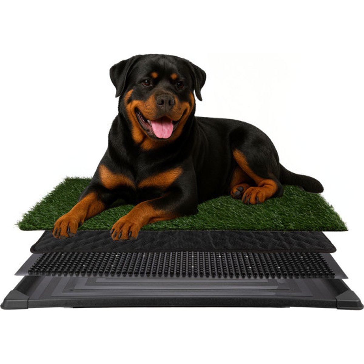 Pet Adobe Washable Artificial Grass Dog Pee Pad with Tray, X-Large: 41 x 27-in