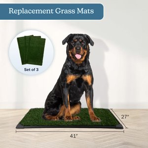 Pet Adobe Washable Artificial Grass Dog Pee Pads Refill, 3 count, X-Large: 41 x 27-in