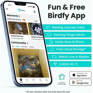 Birdfy Solar Powered Smart Bird House with Camera, Ebony