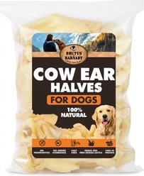 Brutus & Barnaby Premium Half Cow Ears Natural Dog Chew, 25 count