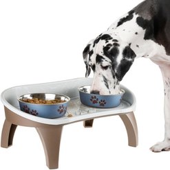Pet Adobe Dog & Cat Bowl Stand, 8.5-in, Brown