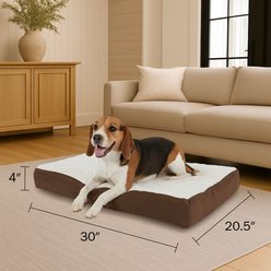 Pet Adobe Memory Orthopedic Foam Bolster Dog Bed with Removable Cover, Medium, Brown slide 2 of 8