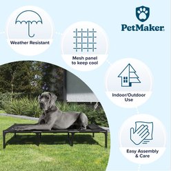 Pet Adobe Portable Indoor & Outdoor Elevated Dog & Cat Bed, Black, X-Large slide 2 of 7