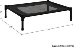 Pet Adobe Portable Indoor & Outdoor Elevated Dog & Cat Bed, Black, Medium slide 2 of 7