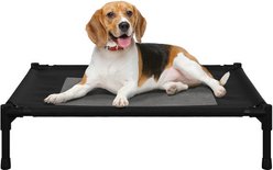 Pet Adobe Portable Indoor & Outdoor Elevated Dog & Cat Bed, Black, Medium