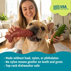 Pupstages Dogwood Gator Chicken & Salmon Flavor Dog Chew Toys, Multicolor, 2 count slide 2 of 7
