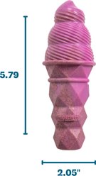Pupstages Dogwood Ice Cream Cone Vanilla Flavor Dog Chew Toy, Pink, Medium slide 2 of 7