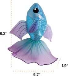 Catstages Beta Bliss Fish Preening Plush Cat Toy with Crinkle & Refillable Catnip, Blue slide 2 of 6