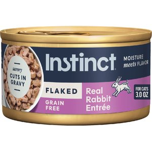 Instinct Flaked Real Rabbit Entree in Gravy Wet Cat Food, 3-oz can, case of 24