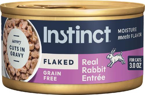 INSTINCT Flaked Real Rabbit Entree in Gravy Wet Cat Food, 3-oz can, case of  24 - Chewy.com