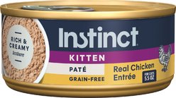 Instinct Pate Real Chicken Entree Grain-Free Kitten Wet Cat Food, 5.5-oz can, case of 12 slide 1 of 9