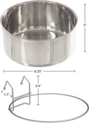 Pet Adobe Stainless-Steel Hanging Dog & Cat Bowl Set slide 2 of 7