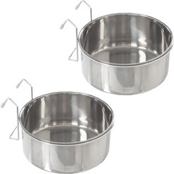 Pet Adobe Stainless-Steel Hanging Dog & Cat Bowl Set