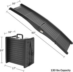 Pet Adobe Nonslip with Raised Sides Dog Ramp, Black, 60x16-in slide 2 of 9