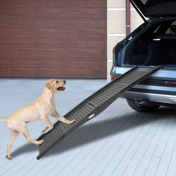 Pet Adobe Nonslip with Raised Sides Dog Ramp, Black, 60x16-in