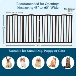 Pet Adobe Freestanding Dog & Cat Gate, 4 Panel, Large, Brown slide 2 of 8