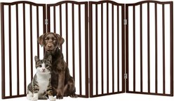 Pet Adobe Freestanding Dog & Cat Gate, 4 Panel, Large, Brown
