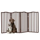 Pet Adobe Freestanding Dog & Cat Gate, Brown, 4 Panel