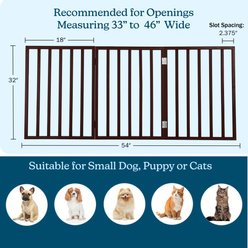 Pet Adobe Freestanding Dog & Cat Gate, Brown, 3 Panel slide 2 of 8