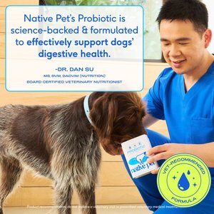 Native Pet Probiotic Vet-Formulated Powder Digestive Supplement for Dogs, 8.2-oz