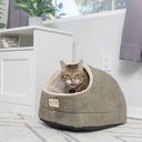Armarkat Cave Shape Covered Cat & Dog Bed, Laurel Green/Beige
