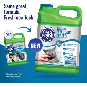 Cat's Pride Max Power Total Odor Control Unscented Clumping Cat Litter, 15-lb jug