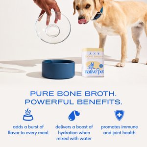 Native Pet Organic Chicken Bone Broth Powder Grain-Free Dog Food Topper, 11.5-oz